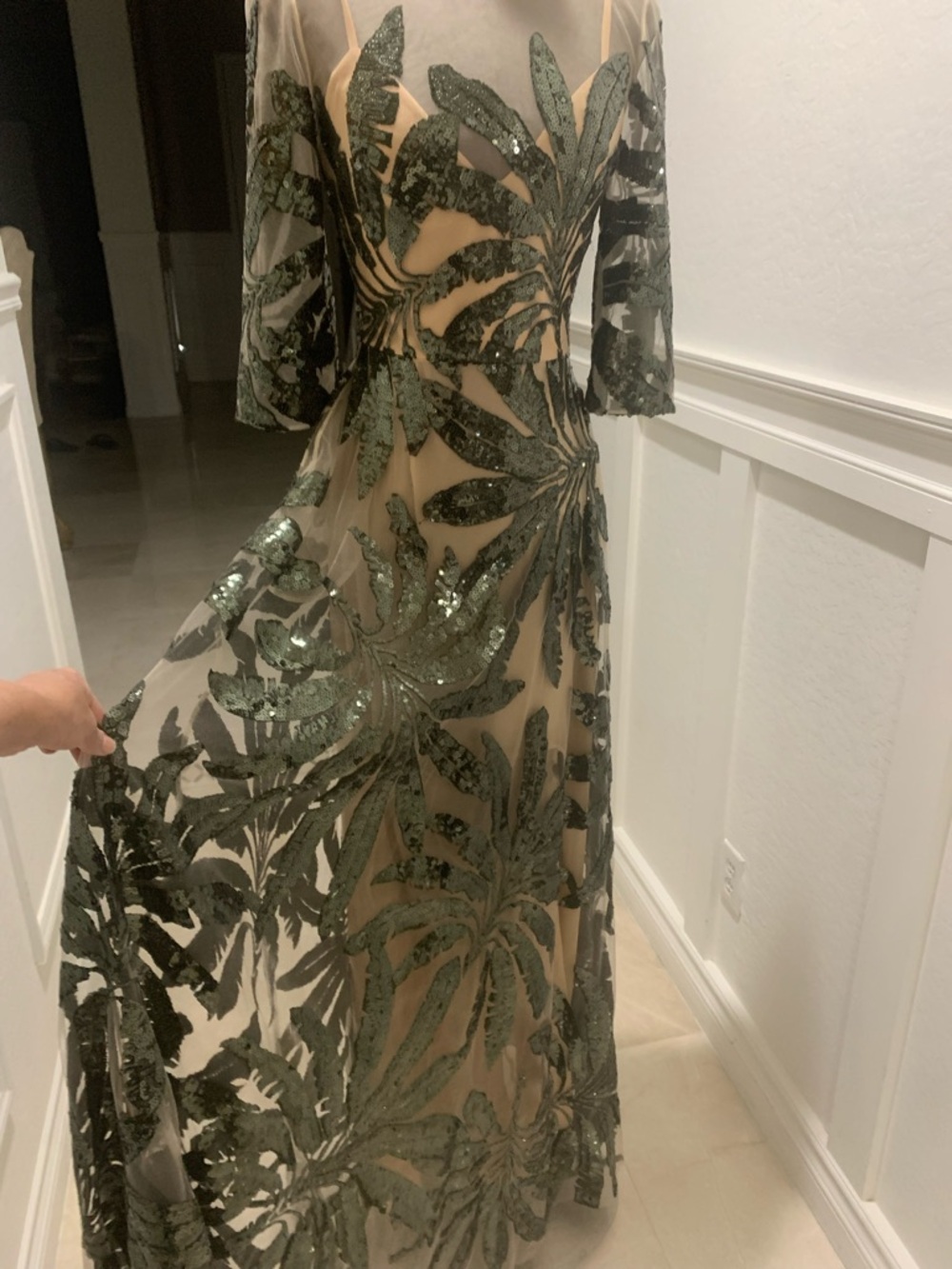 Elie Saab Embroidered Tulle Midi Dress Size 34 - Picture 5 of 16